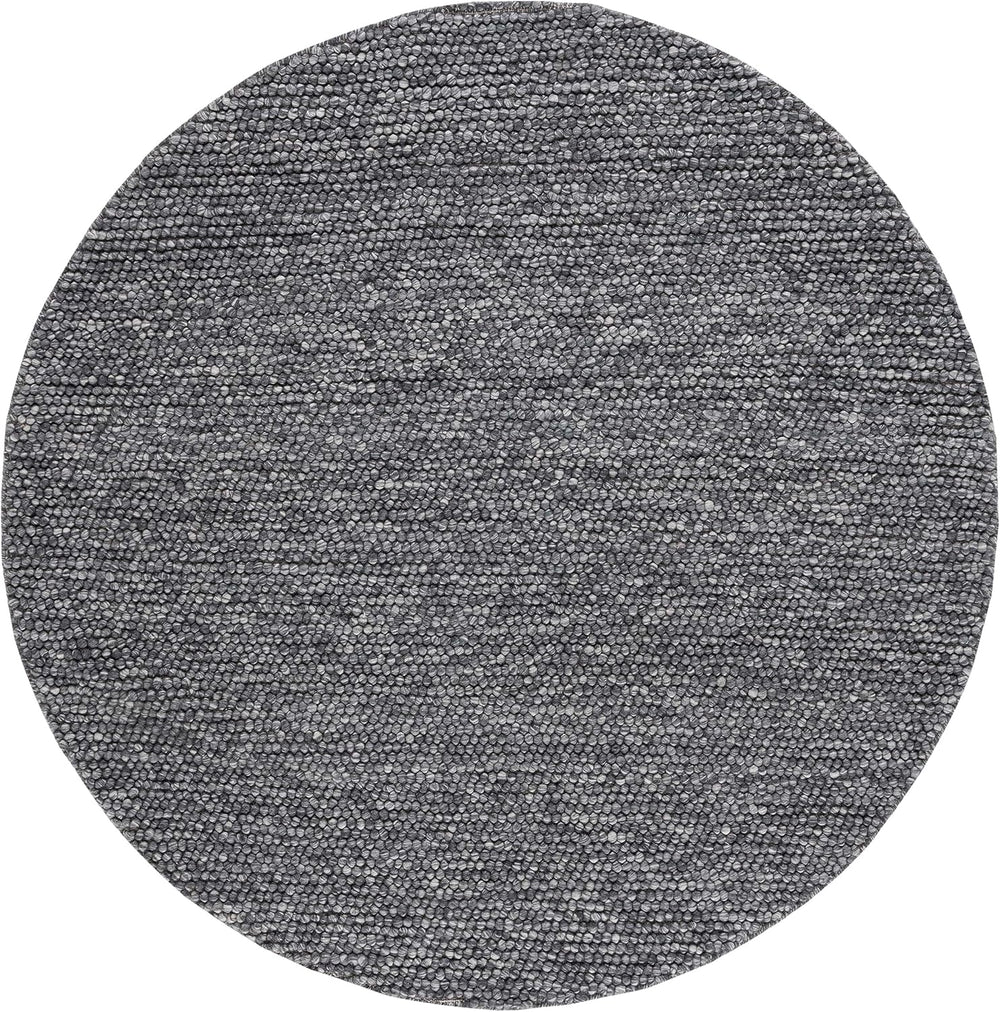 Alfombra Redonda de Lana Texturizada, Ideal para Salas (NAT620H-8R)