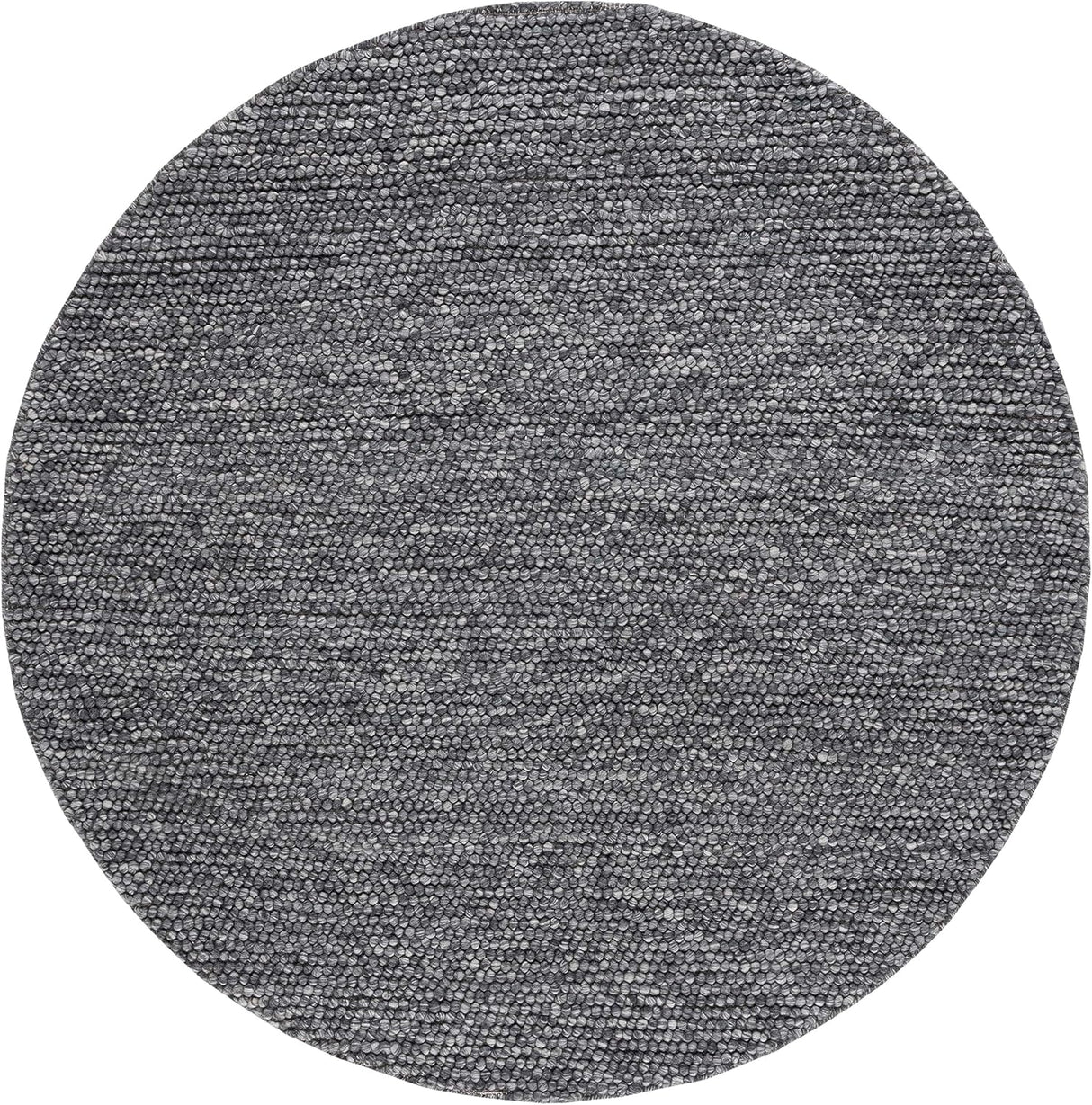 Alfombra Redonda de Lana Texturizada, Ideal para Salas (NAT620H-8R)