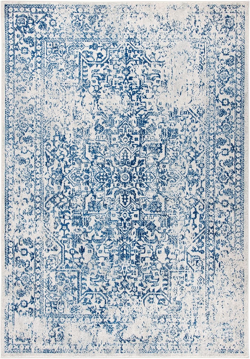 Alfombra Oriental Desgastada 4' x 6' para Sala y Dormitorio