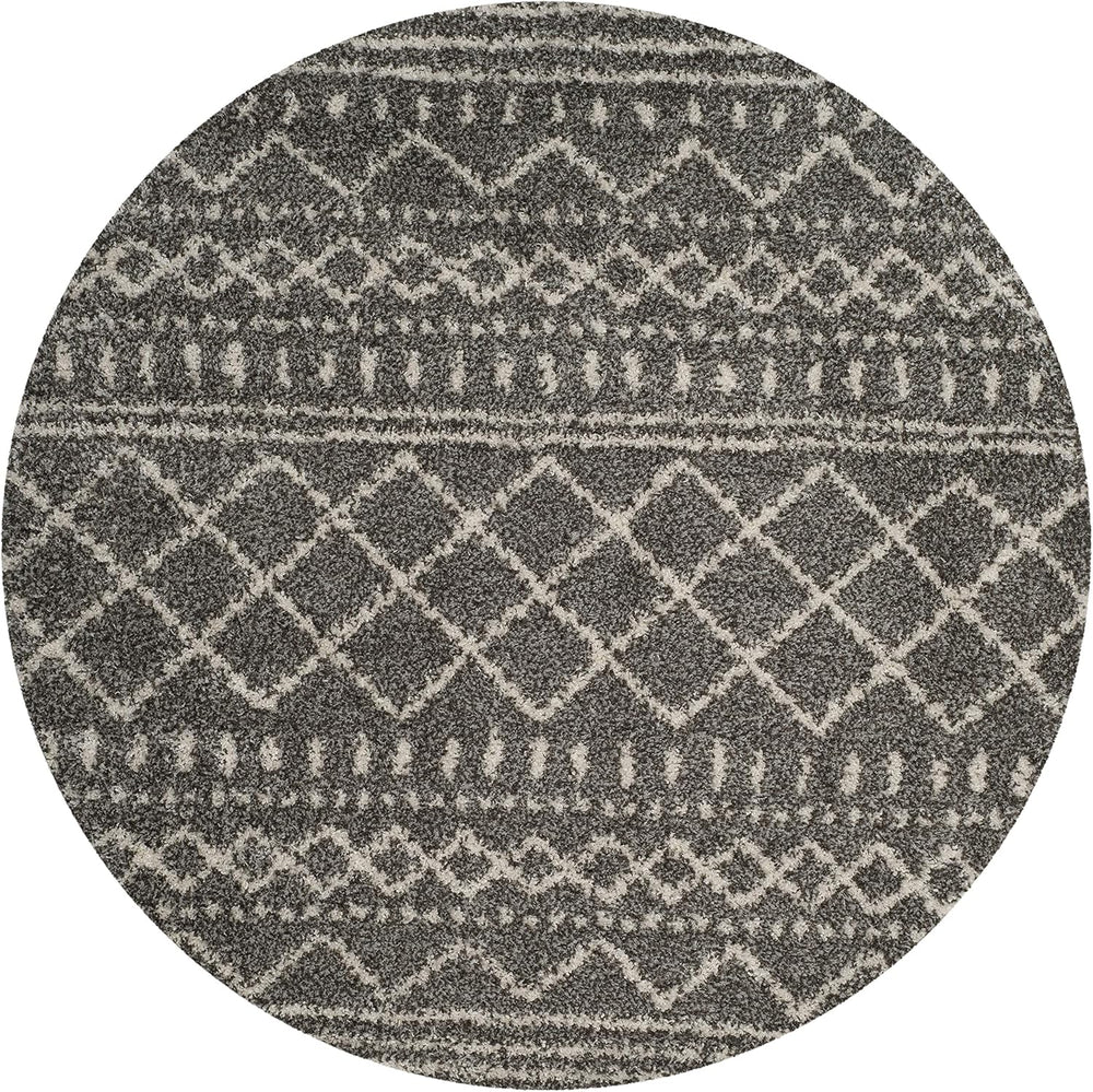 Alfombra Redonda Geométrica 10' - Diseño Ideal para Áreas Soleadas