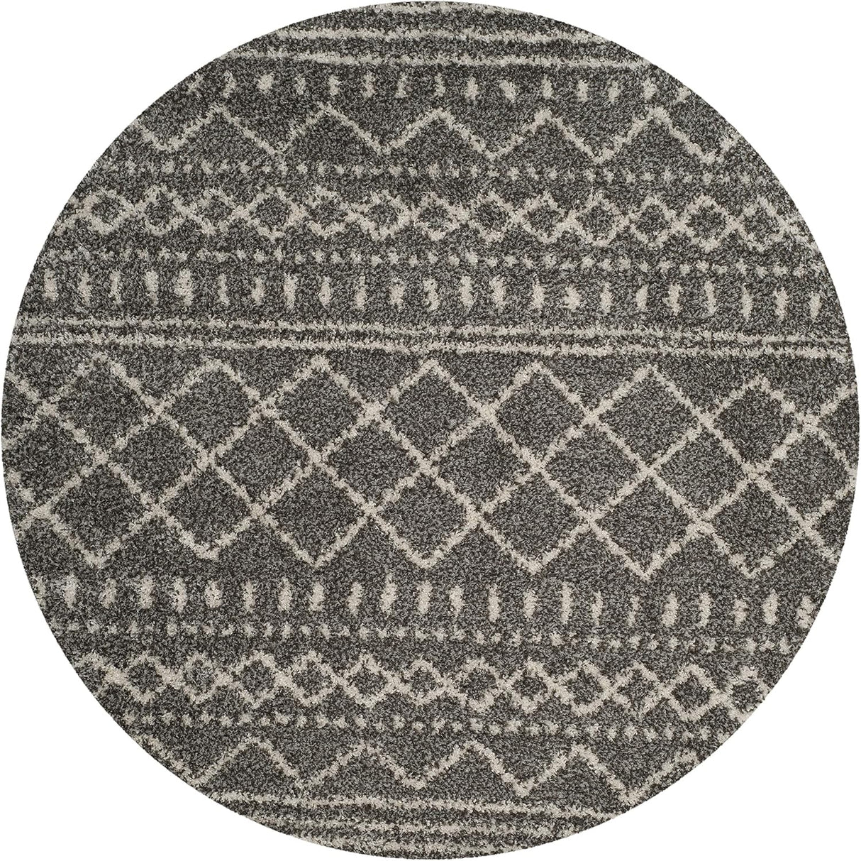 Alfombra Redonda Geométrica 10' - Diseño Ideal para Áreas Soleadas