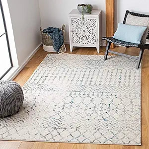 Alfombra de área 8' x 10', diseño boho marroquí, fácil cuidado