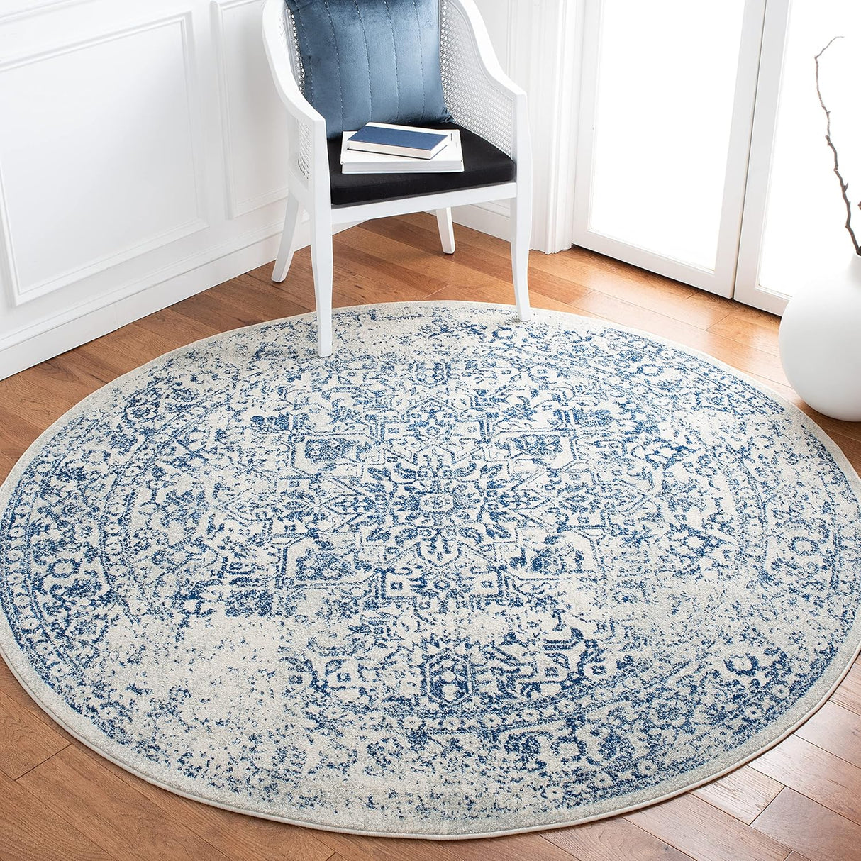 Alfombra Redonda Oriental Desgastada 6'7 Modelo EVK256N