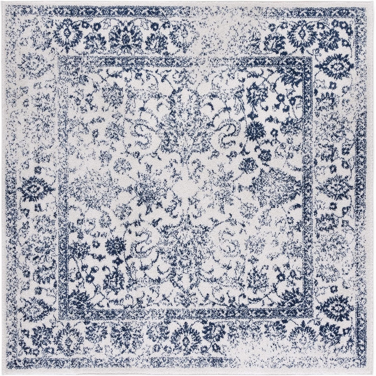 Alfombra Cuadrada Oriental Desgastada, Fácil Cuidado, ADR109M