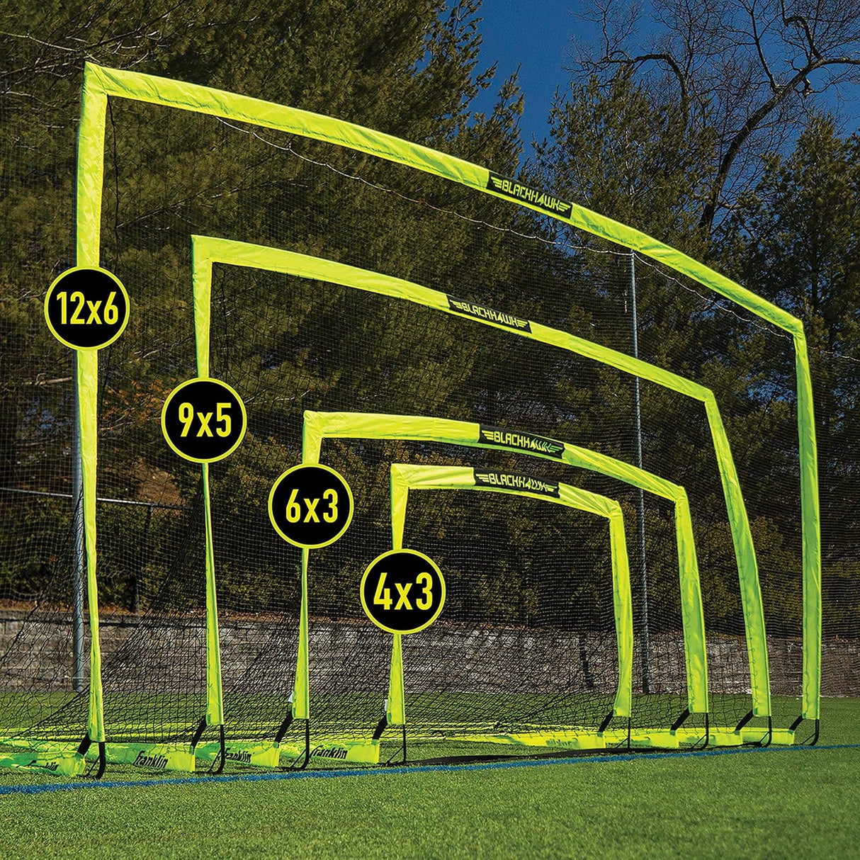 Porteria de futbol plegable fácil de trasladar
