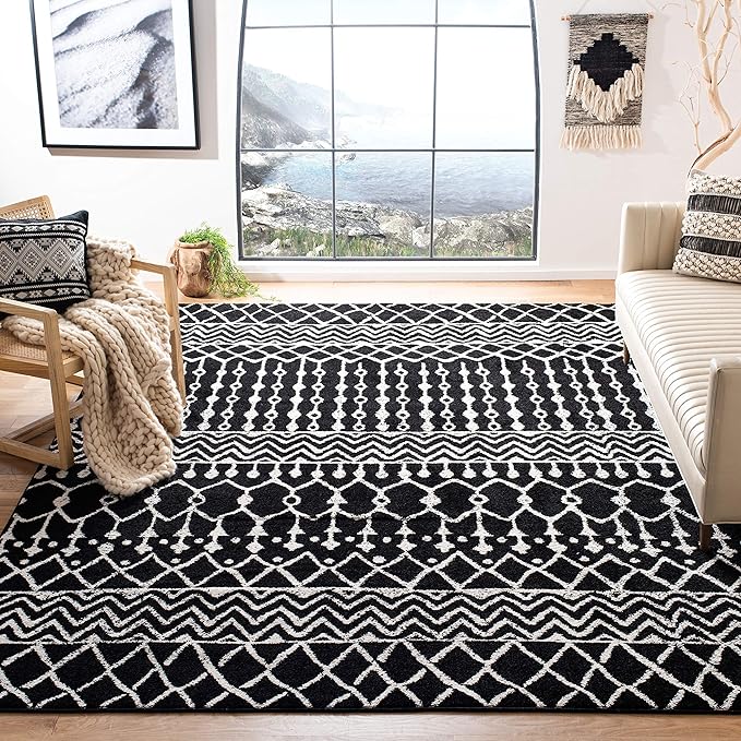 Alfombra de Área XL - Diseño Boho Marroquí, Fácil Cuidado, TUL270Z