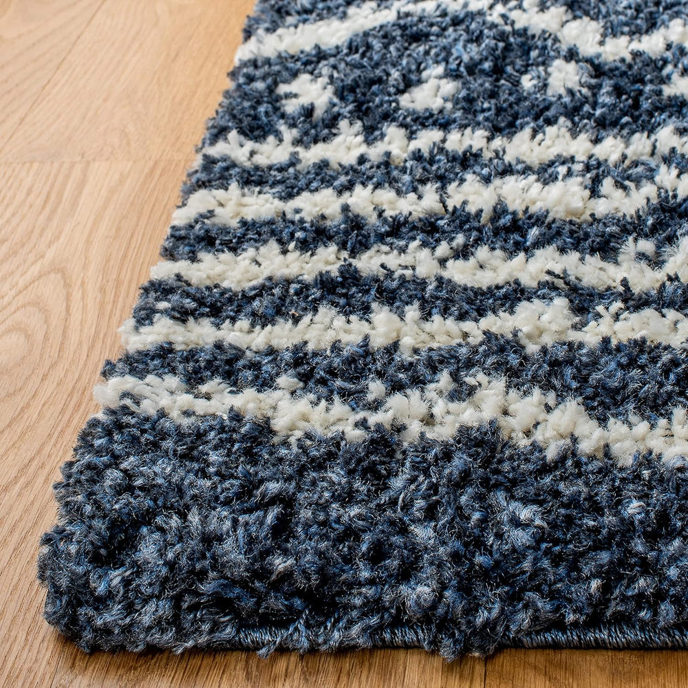 Alfombra de área Shag - Diseño marroquí, fácil cuidado, ASG741L