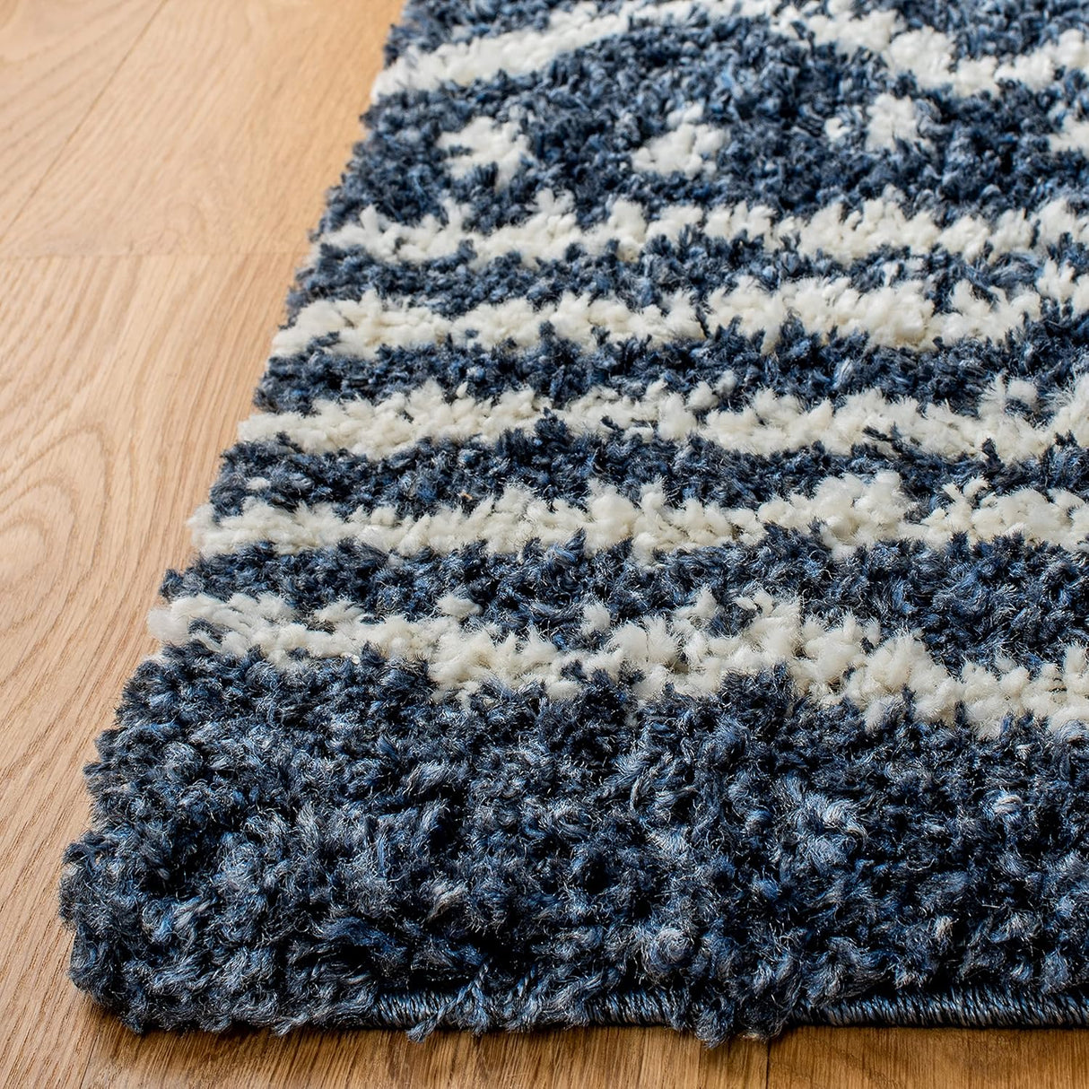 Alfombra de área Shag - Diseño marroquí, fácil cuidado, ASG741L