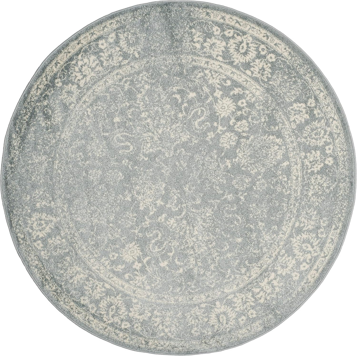 Alfombra Redonda Oriental Distressed, Ideal para Áreas de Tráfico (ADR109T)