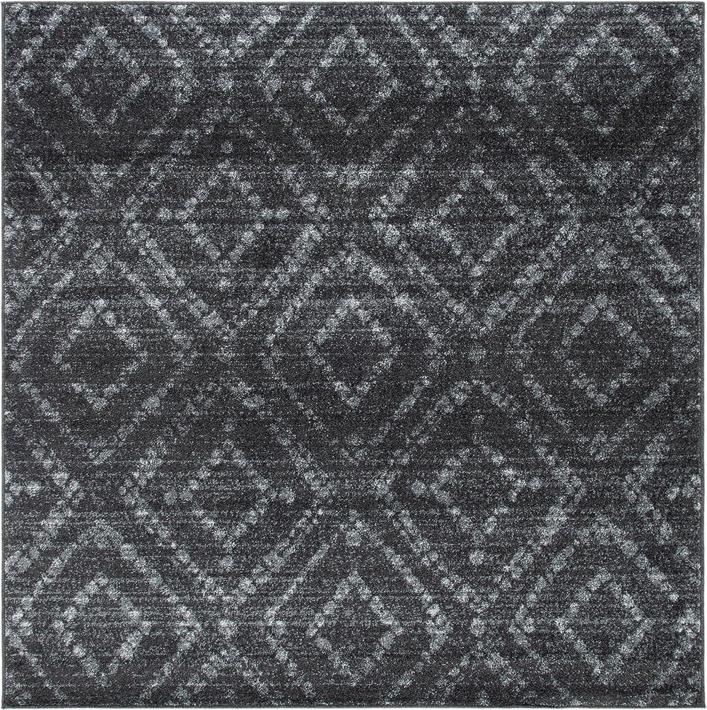 Alfombra moderna cuadrada gris oscuro 6' ADR131F