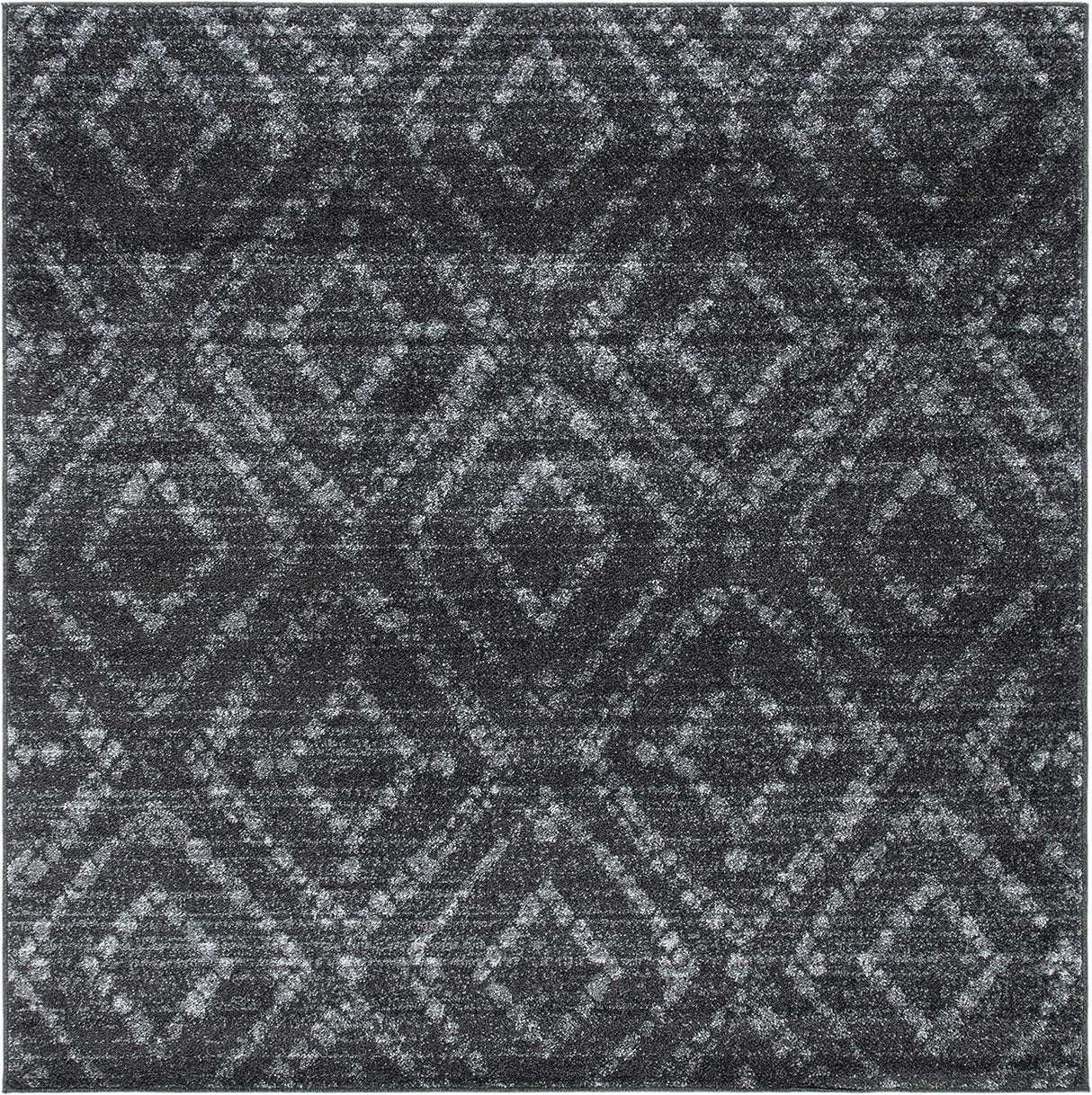 Alfombra moderna cuadrada gris oscuro 6' ADR131F