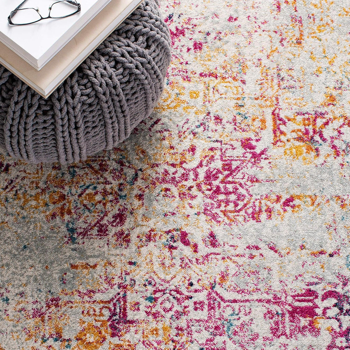 Alfombra Oriental Desgastada para Sala y Oficina EVK256Q