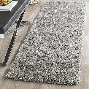 Alfombra Runner Shag 2'3 x 17', Antideslizante y Fácil Cuidado