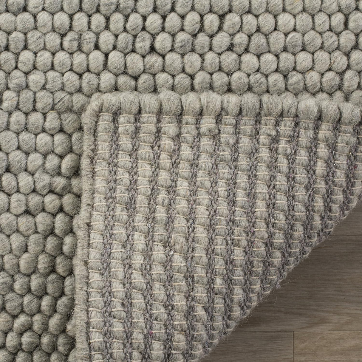 Alfombra de área, diseño rústico, hecha a mano, modelo NAT620C