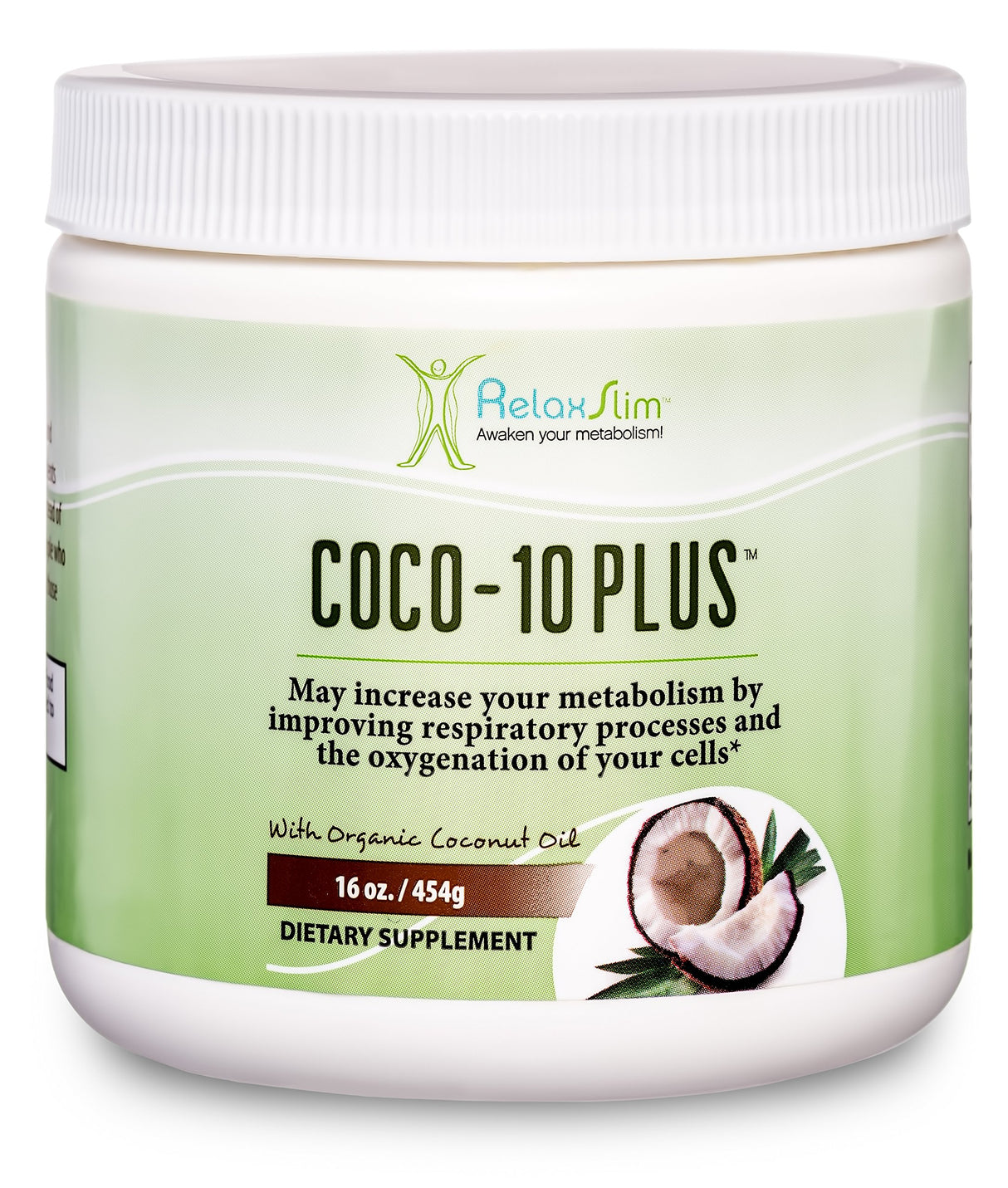 Aceite de coco orgánico `` Super '' RelaxSlim con CoQ10,