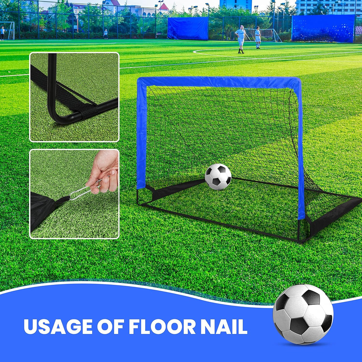 Mini porteria de futbol plegable para entrenar niños