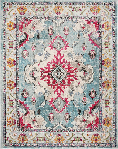 Alfombra de área, diseño bohemio, fácil cuidado, modelo MNC243J