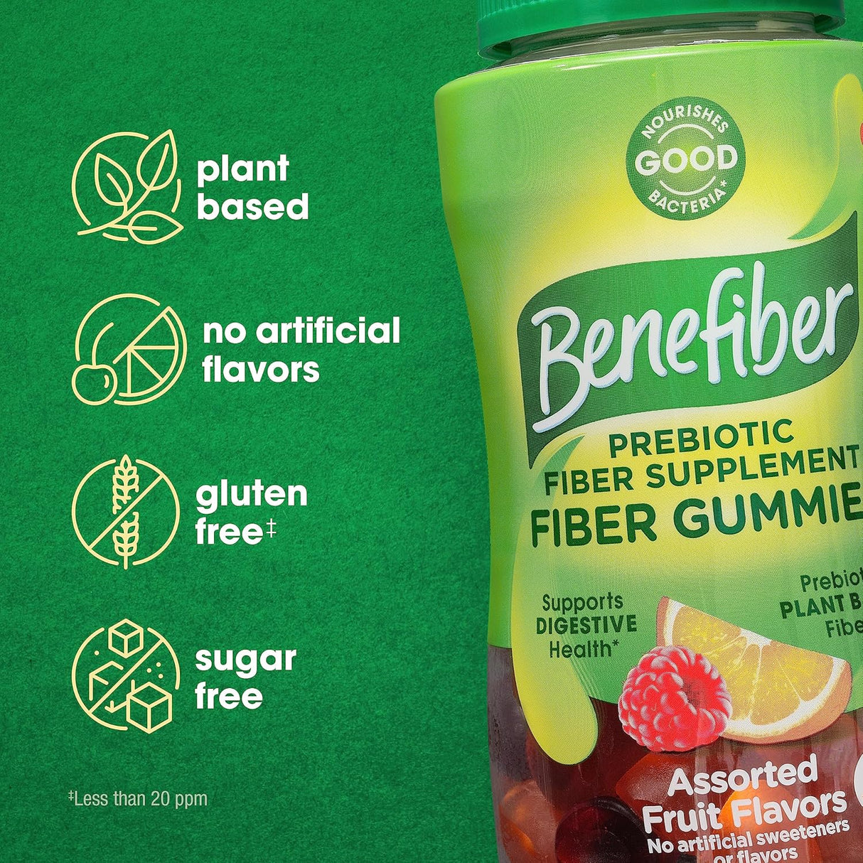 Suplemento de fibra prebiótica para la salud estomacal