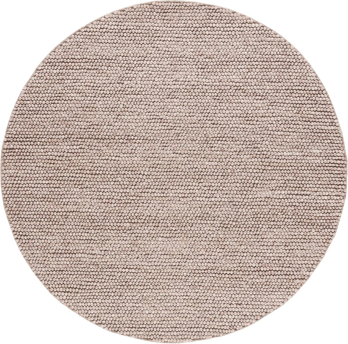 Alfombra Redonda de Lana Texturizada, Ideal para Salas NAT620T-4R