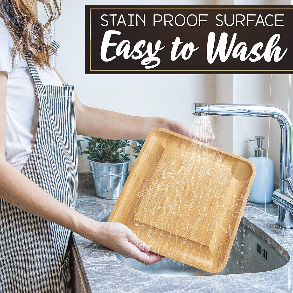 Tabla de queso de bambú natural NutriChef PKCZBD10.5