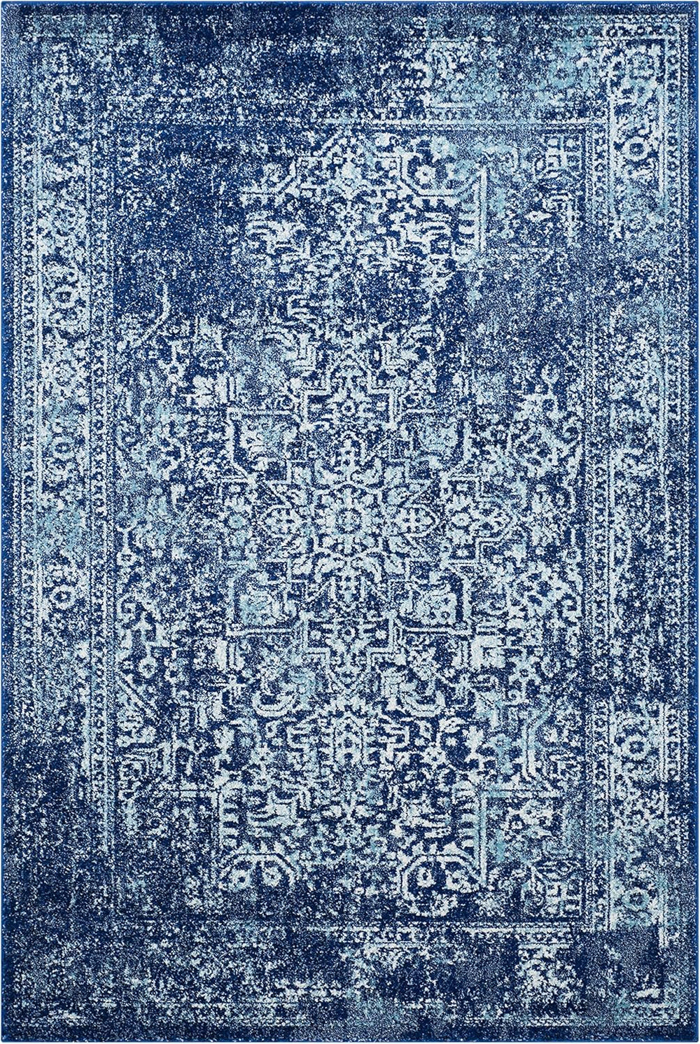 Alfombra de área, diseño oriental, fácil cuidado, modelo EVK256A