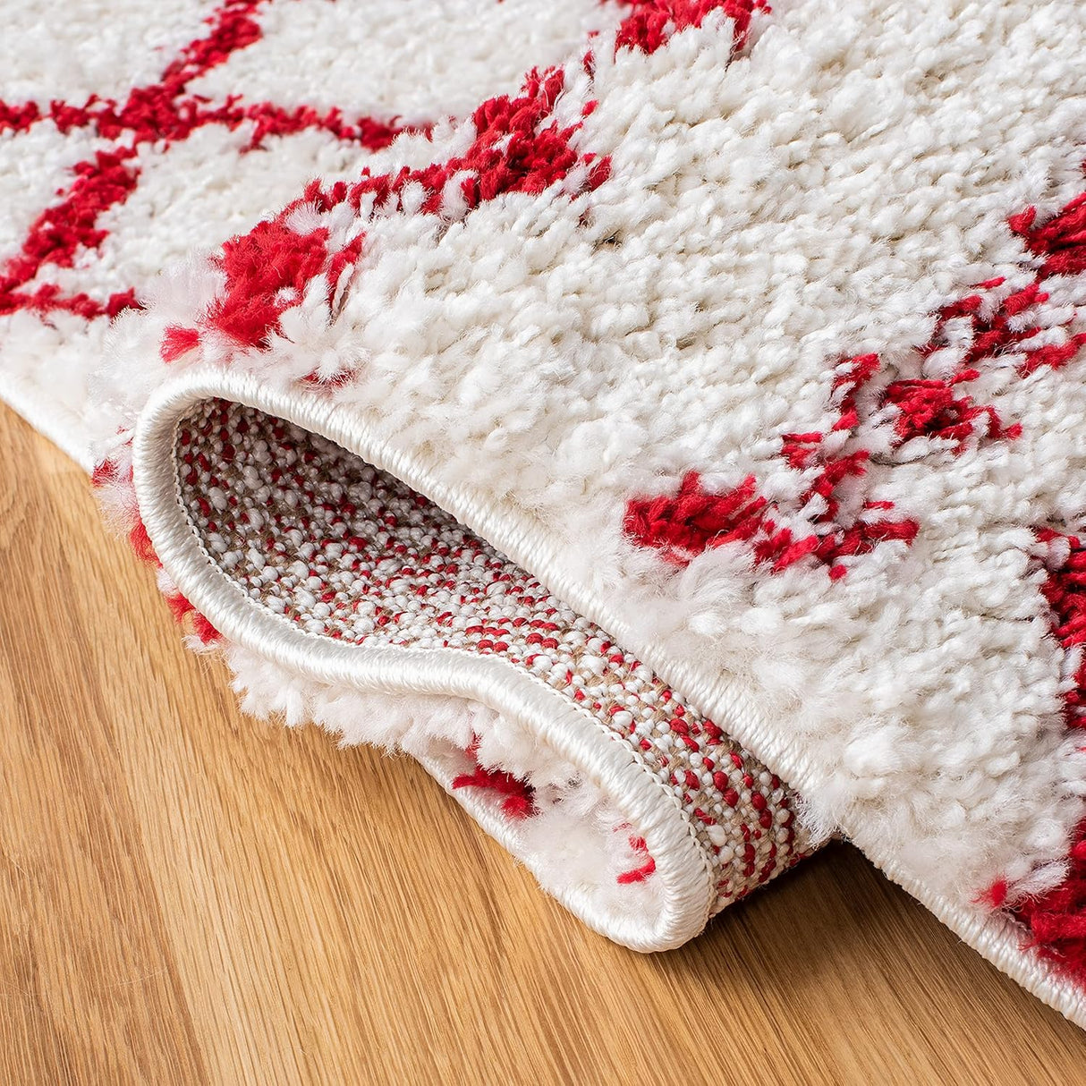 Alfombra Área Shag - Diseño Marroquí, No Deshecha, ASG741P