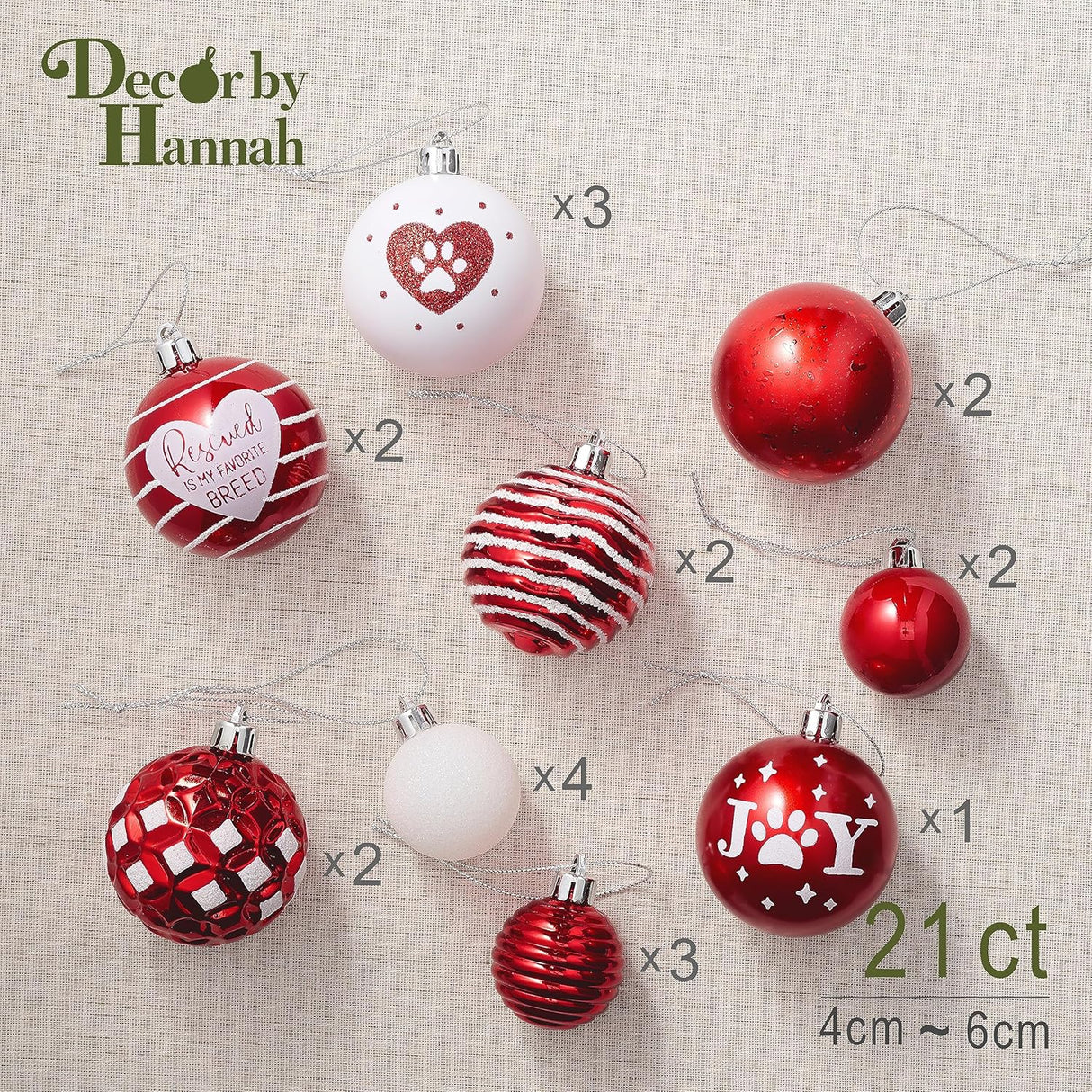 Adornos Navideños DecorbyHannah, 21ct Temática de Mascotas
