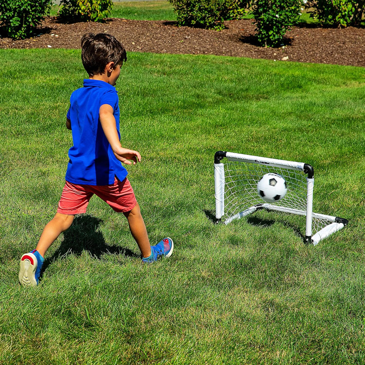 Franklin Sports Juego de portería de fútbol para niños