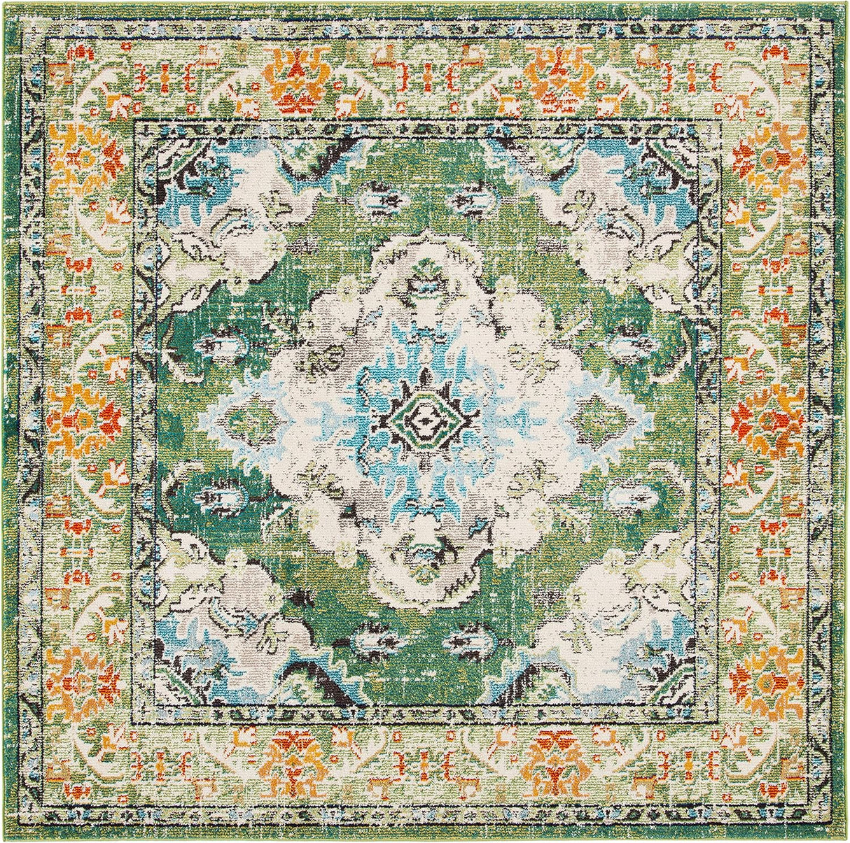 Alfombra Cuadrada, Diseño Medallón Desgastado, Modelo MNC243F