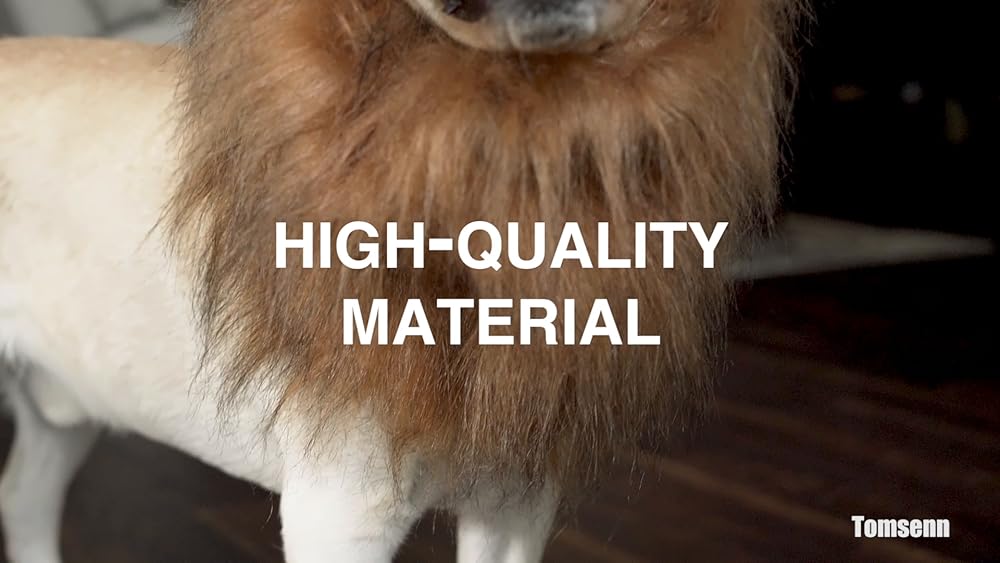 Peluca de melena de león para perro, realista y divertida