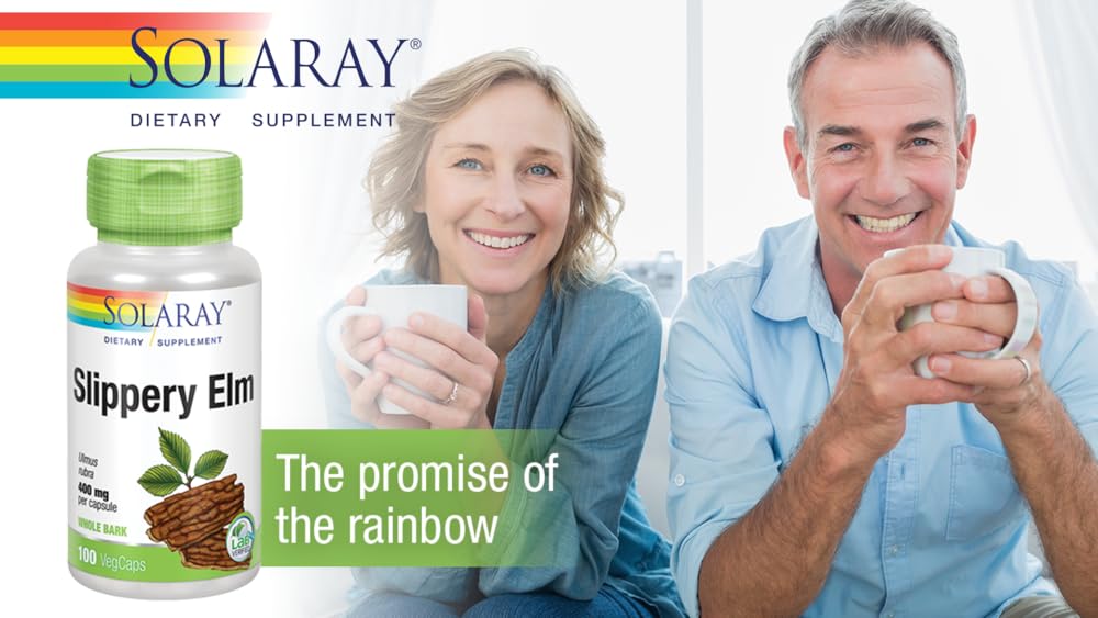 Solaray resbaladizo Elm corteza cápsulas 400 mg 100 unidades