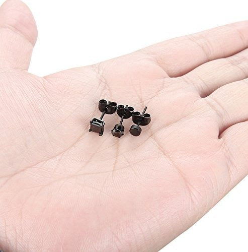 Pares De Aretes De Acero Inoxidable