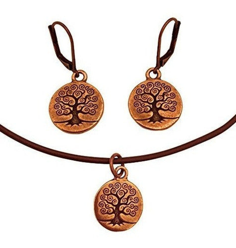 Conjunto De Aretes Y Collar Charm