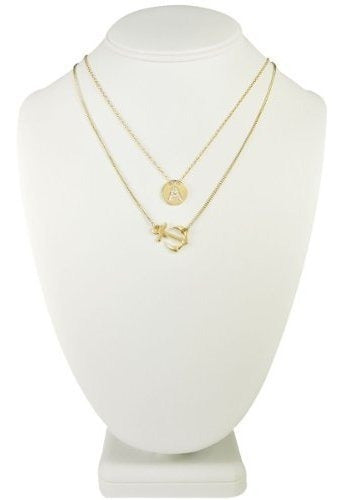 Collar Colgante Dorado De La Letra Inicial