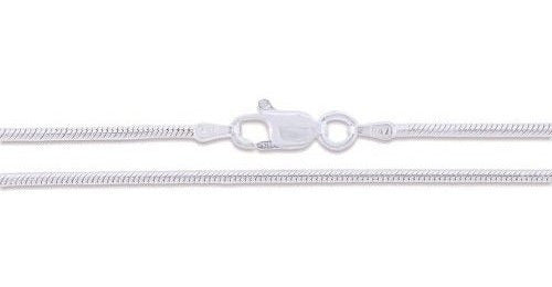 Serpiente redonda de plata esterlina