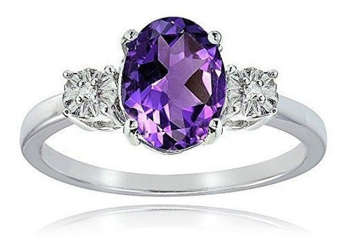 Anillo Ovalado De Plata Esterlina, Talla