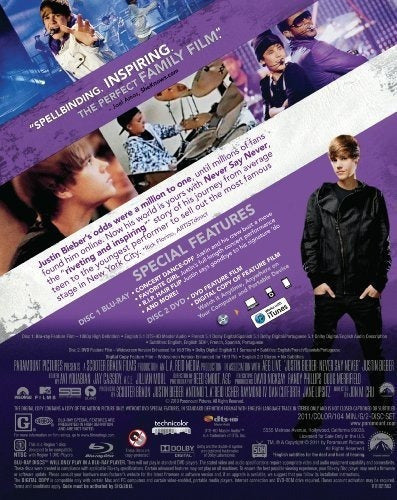 Justin Bieber: Never Say Never (combo De Dvd / blu-ray