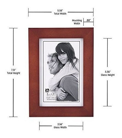 Marco De Imagen Malden 4x6 Moldura De Madera Real Ancha