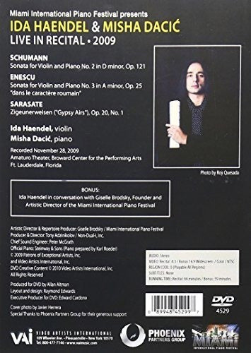 DVD de Ida Haendel y Misha Dacic Live In Recital 2009