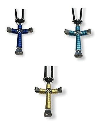 Collares Con Cruz De Herradura De 3 Colores
