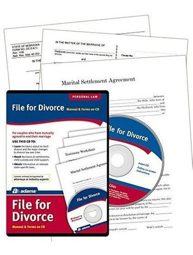 Cd Adams Archivo Para Divorcio, Manual Y Formularios En Cd
