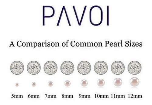 Aretes De Perlas De Concha Simulada De Plata Esterlina