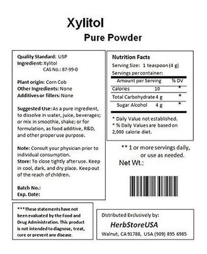 Nusci Xilitol Powder Pure Form, Una Alternativa Al Azúcar