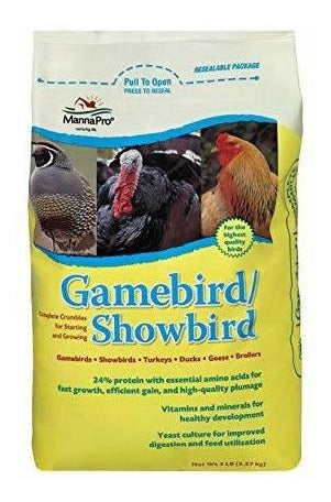 Manna Pro Gamebird Showbird Se Desmorona, 5 libras