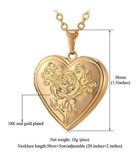 Collar chapado en oro de 18 quilates, con imagen personaliza