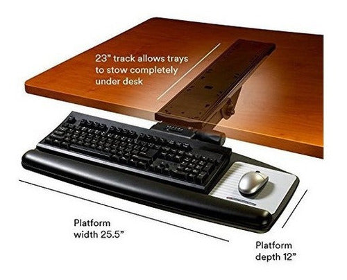 Bandeja De Teclado De 3m Con Plataforma De Madera