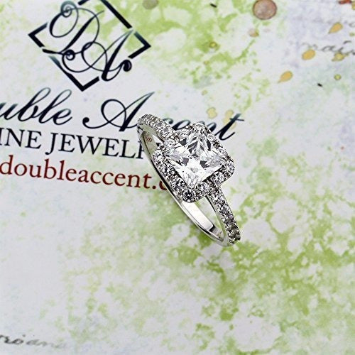 Anillo De Compromiso De Princesa Corte Cúbico