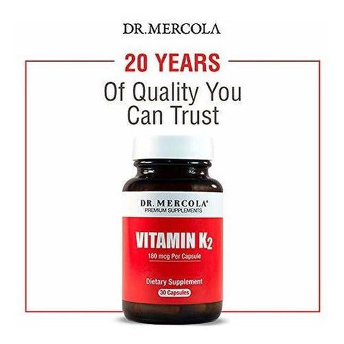 Suplemento De Vitamina K2 De Dr. Mercola - 30 Cápsulas -