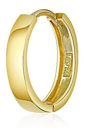 Aretes tipo argolla de oro de 14 k