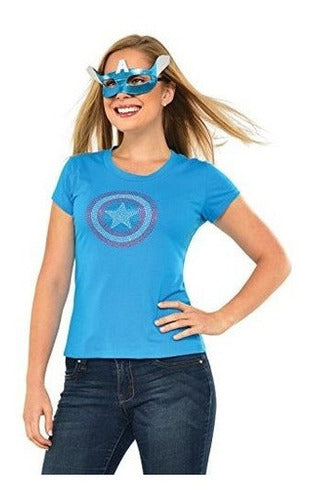 Camiseta  de imitación para mujer Capitán América